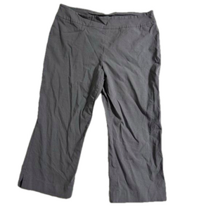 George Plus Curvy Size 18 Dark Grey Slip On Capris Elastic Waist Spring Summer